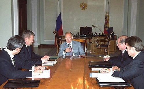 Встреча с руководителями Чеченской Республики.