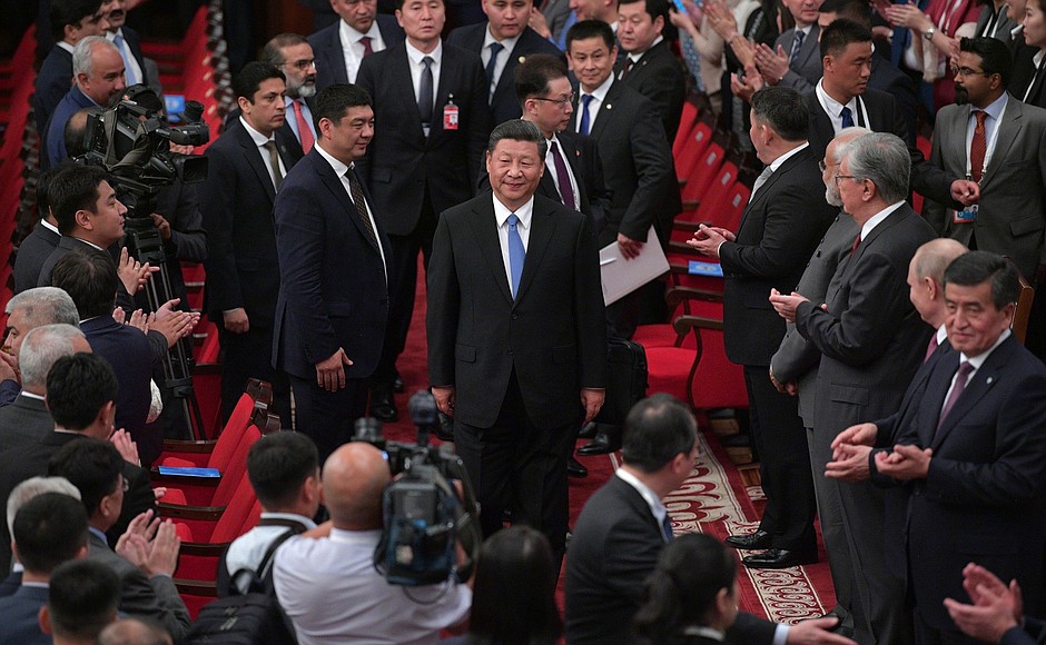 President of China Xi Jinping before the gala concert to mark the SCO Council of Heads of State meeting.
