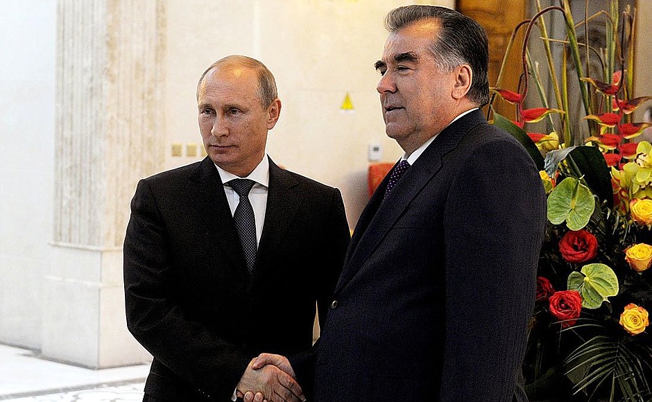 With President of Tajikistan Emomali Rahmon.
