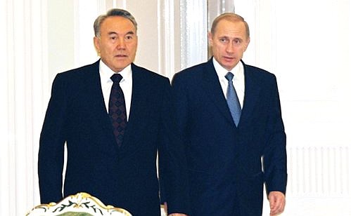 President Putin and Kazakhstan President Nursultan Nazarbayev.