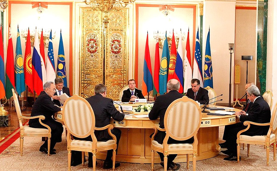 Встреча глав государств – членов ОДКБ в узком составе.