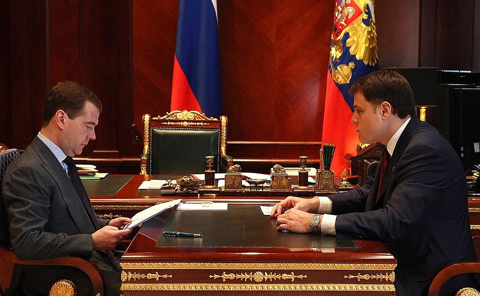 С губернатором Тульской области Владимиром Груздевым.