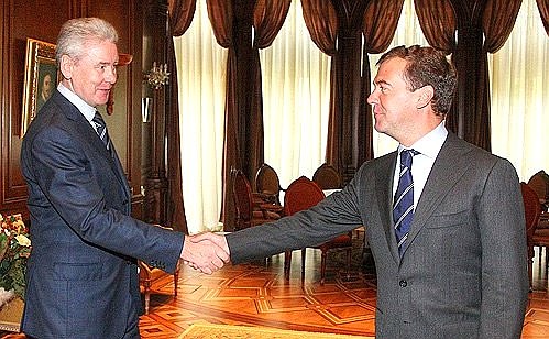 With Deputy Prime Minister and Government Chief of Staff Sergei Sobyanin.