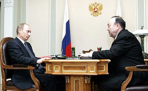 Рабочая встреча с Президентом Башкирии Муртазой Рахимовым.