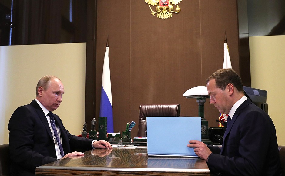 Working meeting with Prime Minister Dmitry Medvedev.