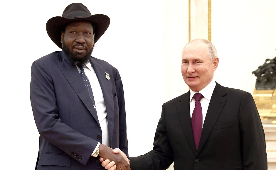 С Президентом Республики Южный Судан Салвой Кииром.