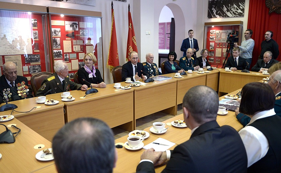 Meeting with Great Patriotic War veterans and members of Russian search movements.