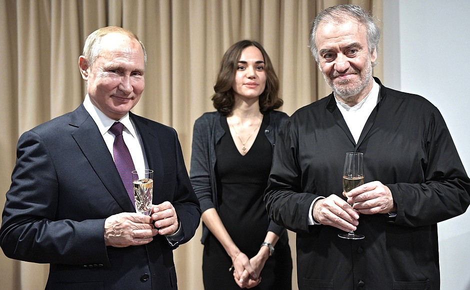 Meeting with prize winners of the 16th Tchaikovsky International Competition. With Artistic Director of the State Academic Mariinsky Theatre Valery Gergiev.