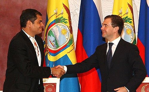 With President of Ecuador Rafael Correa.