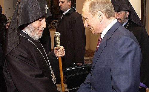 Встреча с Католикосом всех армян Гарегином II.