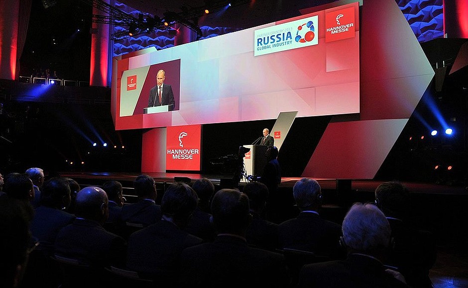At the opening of the Hannover Messe 2013.