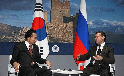 With President of the Republic of Korea Lee Myung-bak.