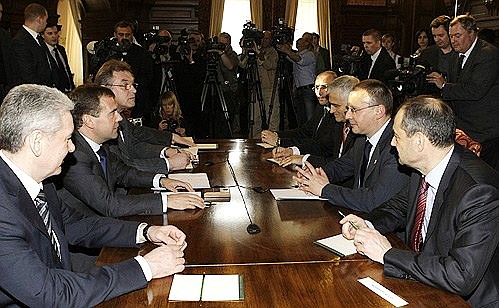 В ходе встречи с Премьер-министром Болгарии Сергеем Станишевым.