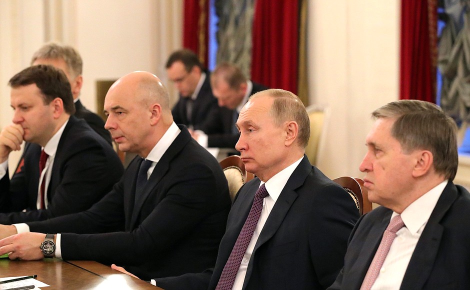 At the meeting with President of Belarus Alexander Lukashenko.