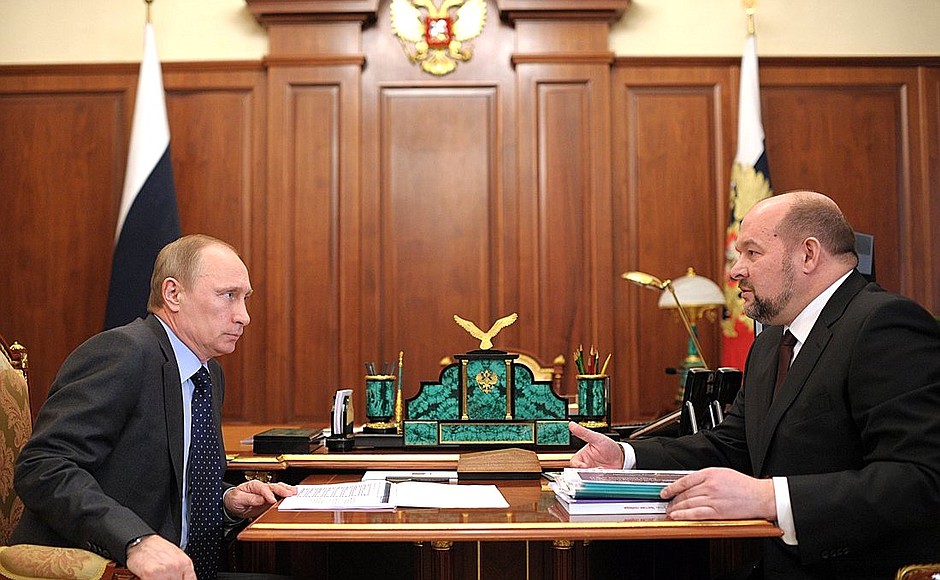 With Governor of Arkhangelsk Region Igor Orlov.