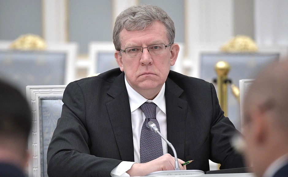 Deputy Chairman of the Presidential Economic Council Alexei Kudrin at the meeting of Council for Strategic Development and Priority Projects.