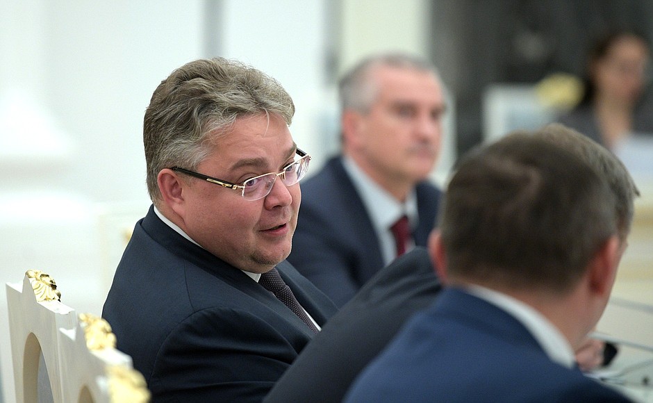 Governor of Stavropol Territory Vladimir Vladimirov before the meeting with elected governors.