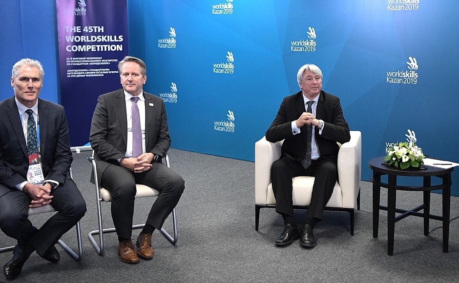 President of WorldSkills International Simon Bartley, WorldSkills International Vice President for Strategic Affairs Jos de Goey and the organisation’s Chief Executive Officer David Hoey (right to left).