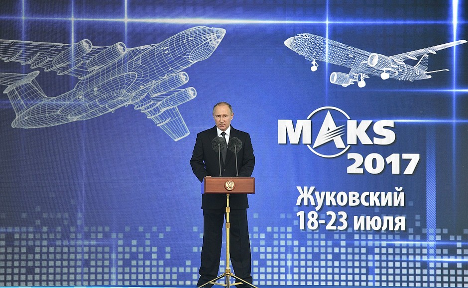 Opening ceremony of the International Aviation and Space Salon MAKS-2017.