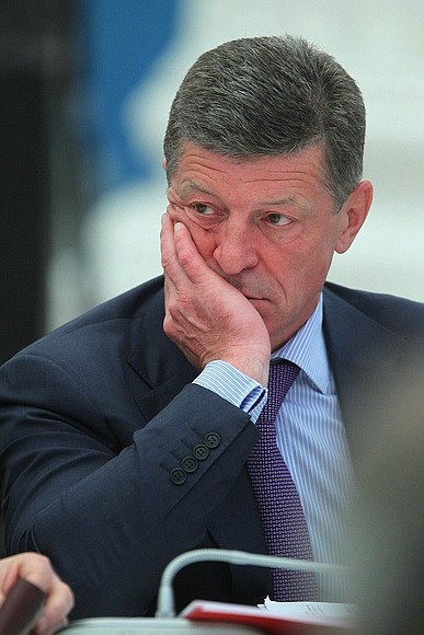 At the meeting on the implementation of presidential executive orders of May 7, 2012. Deputy Prime Minister Dmitry Kozak.