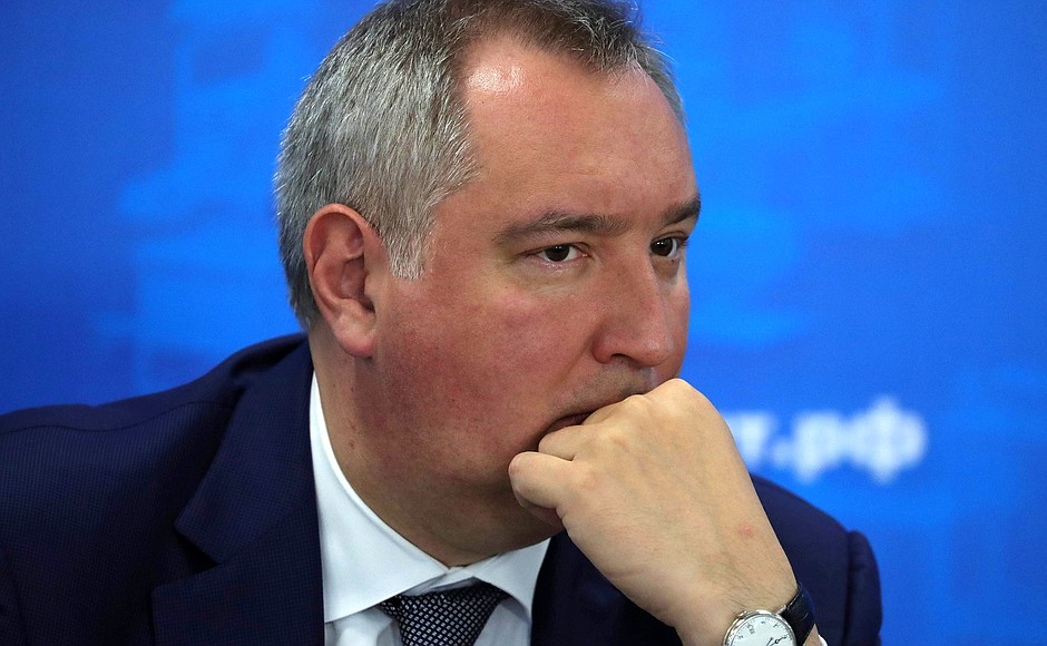 Deputy Prime Minister Dmitry Rogozion prior to the meeting of the bureau of the Russian Engineering Union and the League for Assisting Defence Enterprises of Russia.