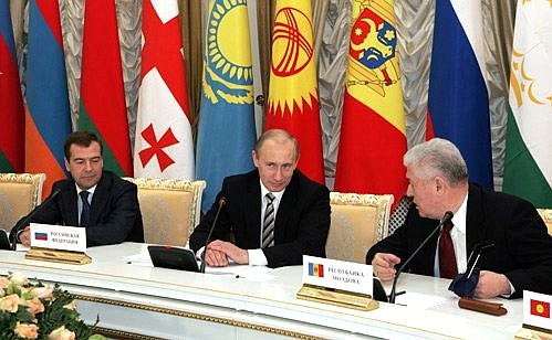 At the summit of the CIS heads of state.