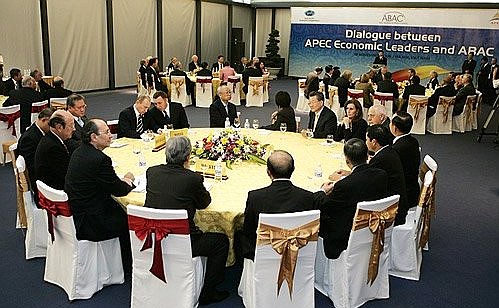 At the meeting between APEC economic leaders and the members of the APEC Business Advisory Council.