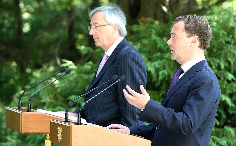 Заявления для прессы по итогам встречи с Премьер-министром Люксембурга Жан-Клодом Юнкером.