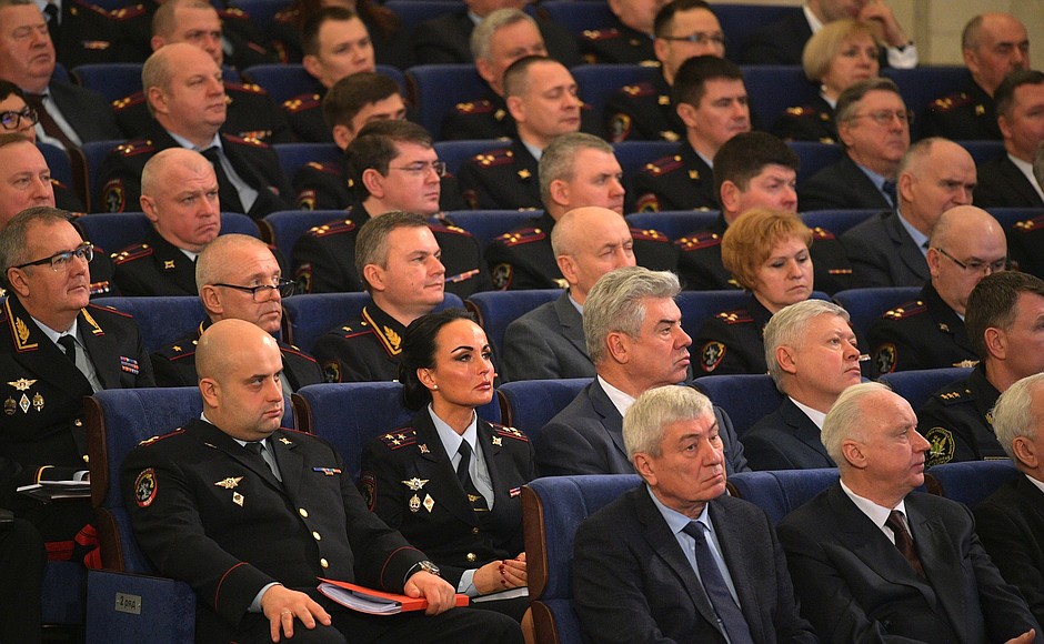На расширенном заседании коллегии Министерства внутренних дел.