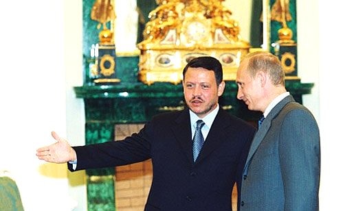 President Putin with King Abdallah II of Jordan.