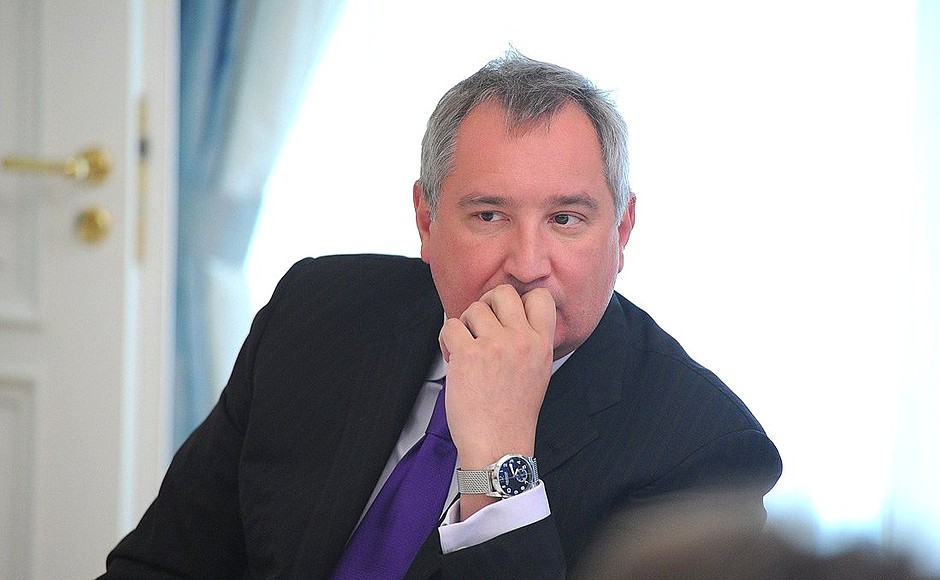 Before the meeting on prospects of developing the United Shipbuilding Corporation. Deputy Prime Minister Dmitry Rogozin.