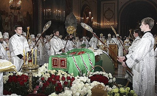 Церемония прощания с Патриархом Московским и всея Руси Алексием II.