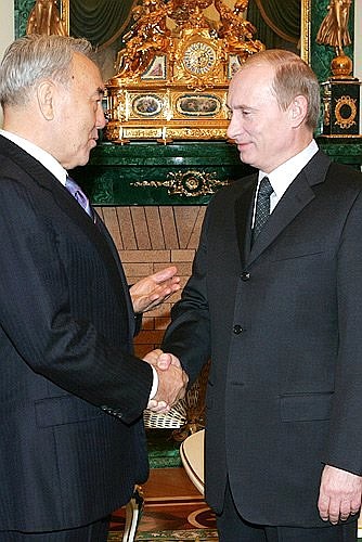 With President of Kazakhstan Nursultan Nazarbaev.
