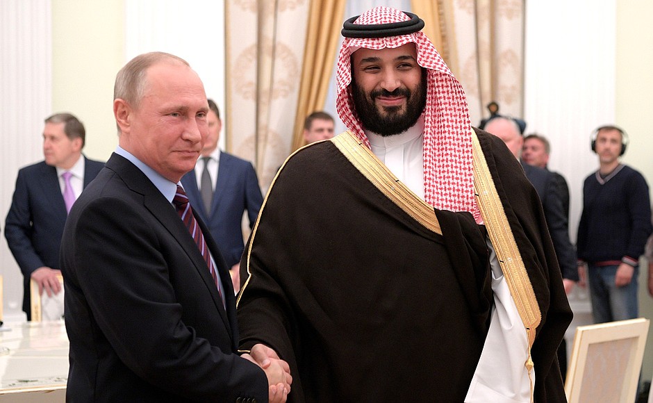С преемником наследного принца, Министром обороны Саудовской Аравии Мухаммадом бен Сальманом Аль Саудом.