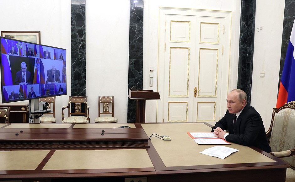Meeting with permanent members of the Security Council held via videoconference.