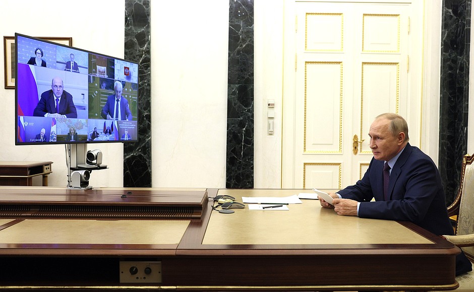 Meeting on economic issues (via videoconference).