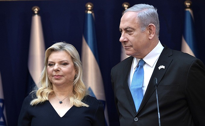 Prime Minister of Israel Benjamin Netanyahu and his spouse Sara Netanyahu.