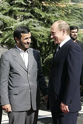 With Iranian President Mahmoud Ahmadinejad.