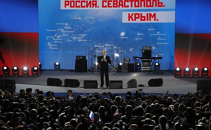 At the Russia, Sevastopol, Crimea combined rally and concert.