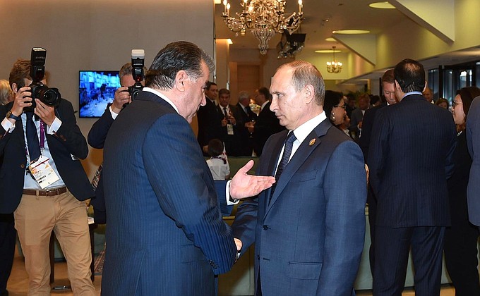 Церемония открытия Первых Европейских игр. С Президентом Таджикистана Эмомали Рахмоном.
