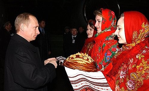 President Vladimir Putin at Borispol Airport.