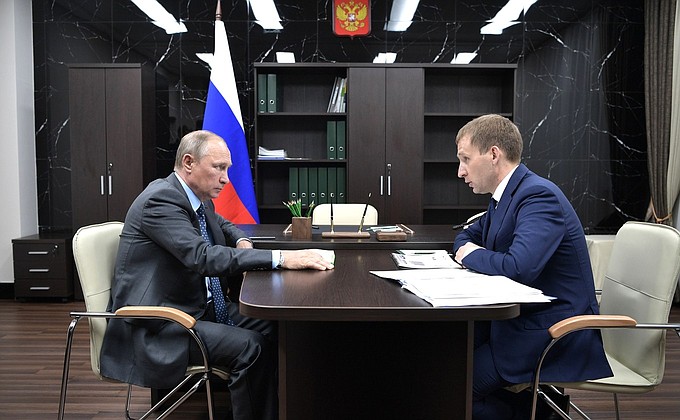 Working meeting with Governor of Amur Region Alexander Kozlov.