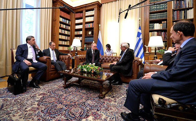 Meeting with Greek President Prokopis Pavlopoulos.
