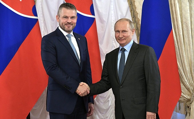 With Prime Minister of Slovakia Peter Pellegrini.