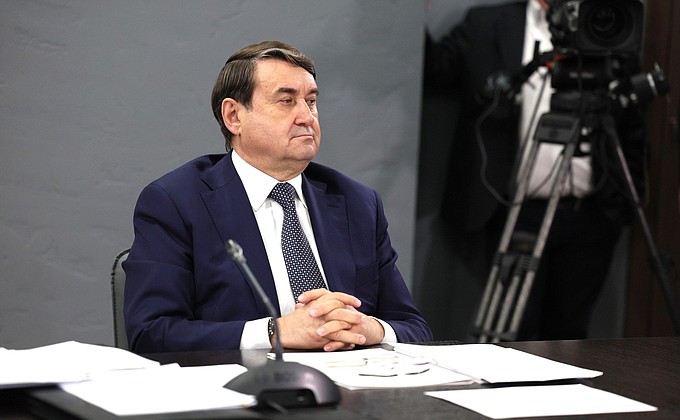 Presidential Aide and State Council Secretary Igor Levitin during the videoconference meeting of the State Council Presidium.
