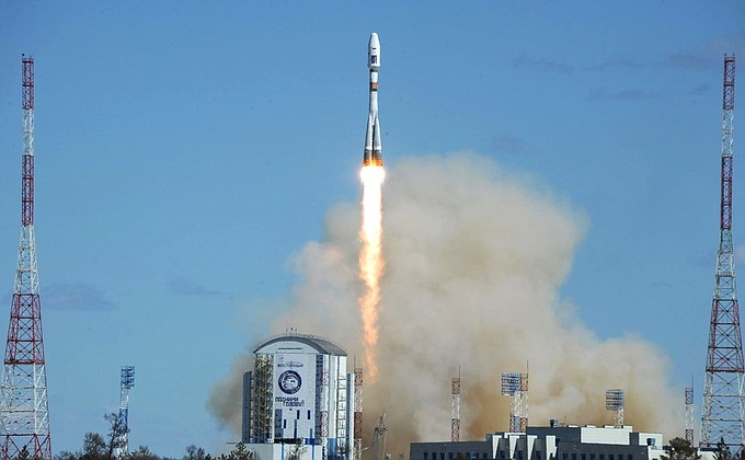 Запуск ракеты-носителя «Союз-2.1а» с космодрома Восточный.