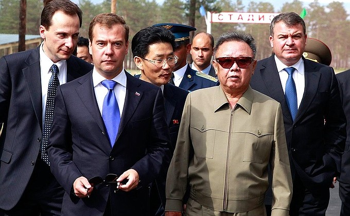 With Chairman of the National Defence Committee of the Democratic People’s Republic of Korea Kim Jong II.