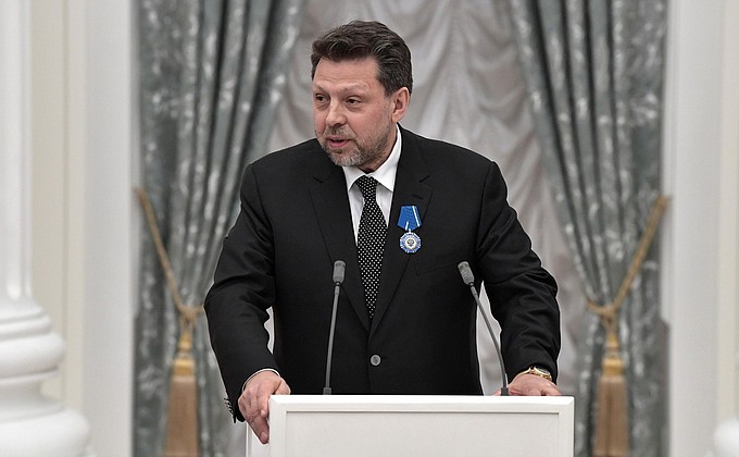 The Order of Honour is presented to Vice President of the Russian Academy of Sciences Vladimir Chekhonin.