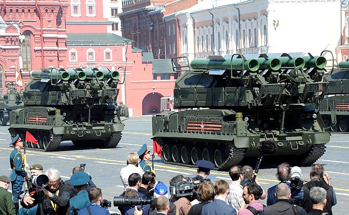 Военный парад на Красной площади.