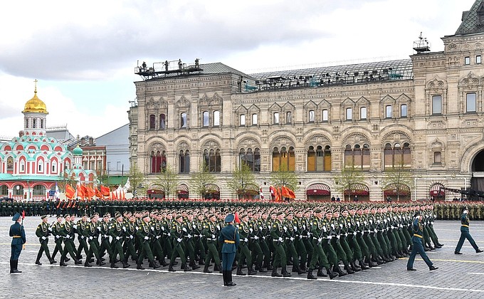 Military parade to mark the 77th anniversary of Victory in the Great Patriotic War.